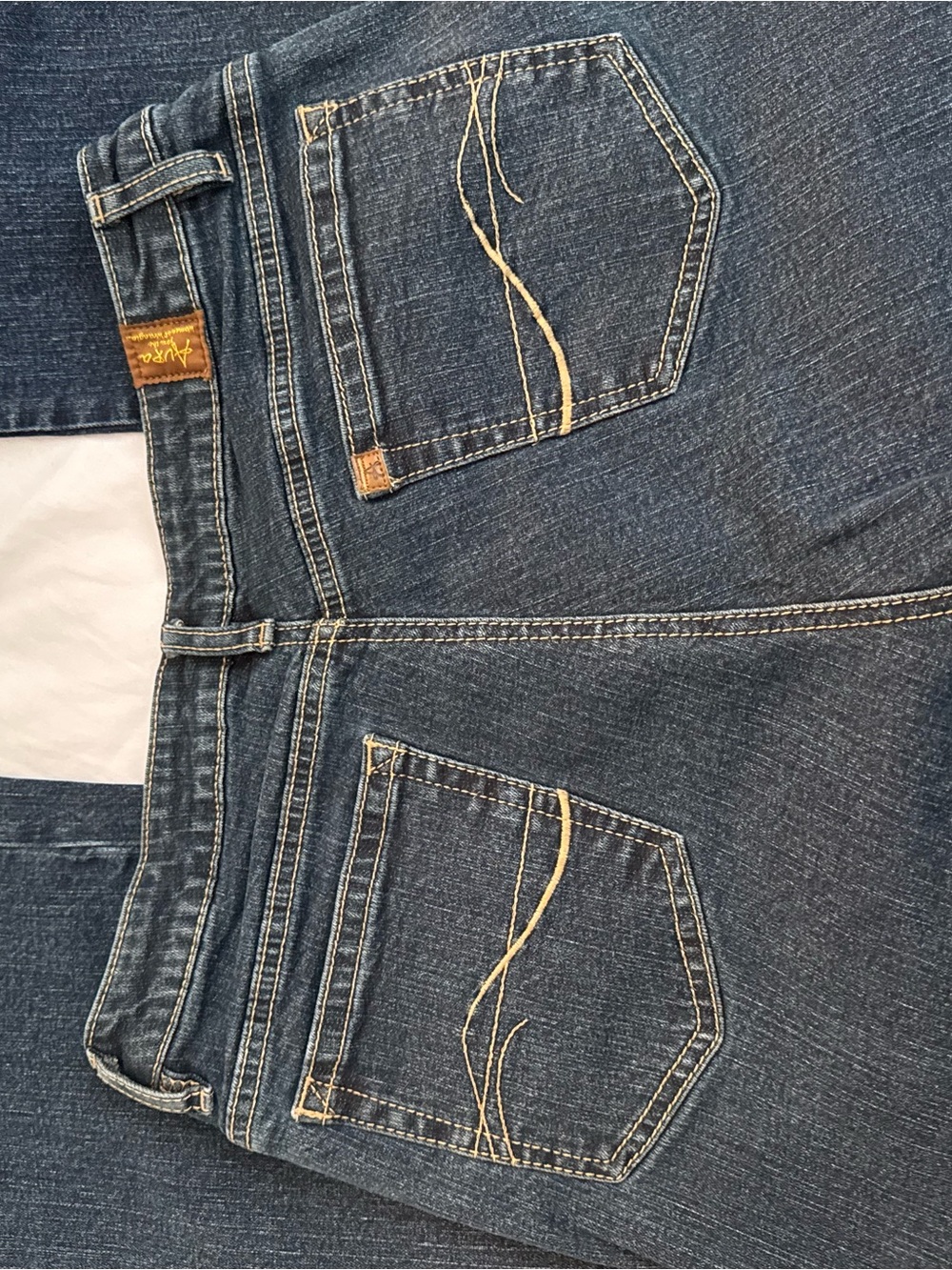 Wrangler Aura Women's Dark Blue Denim Jeans 12P short rise